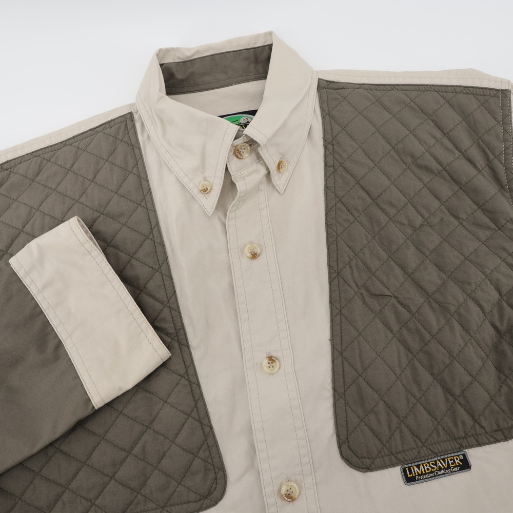 LimbSaver Quilted Shoulder Shooting Shirt Tan Brown‎ Mens Medium